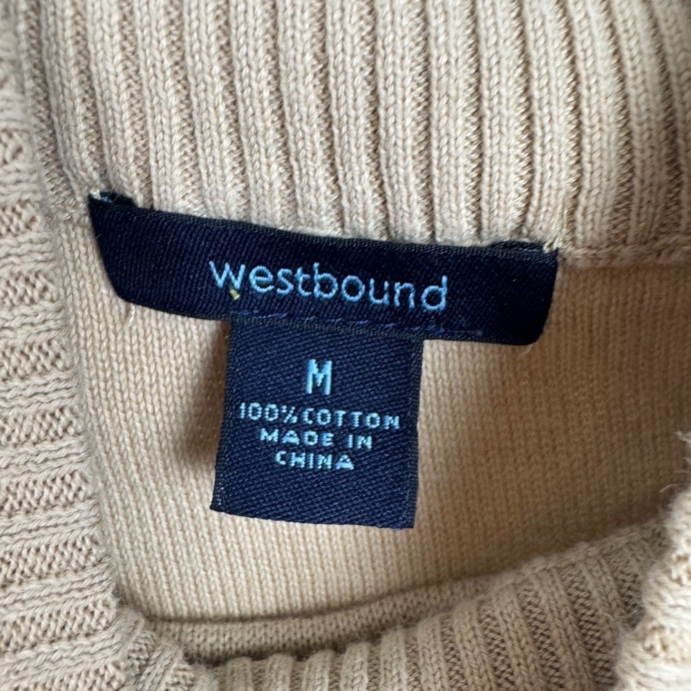 Westbound Light Tan Ribbed Sweater - Picture 2 of 5